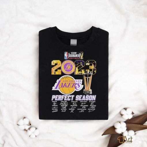 Official Los Angeles Lakers Perfect Season 2023 NBA In Season Tournament Signatures Shirt