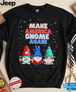 Official Make America gnome again funny snowy Christmas T shirt