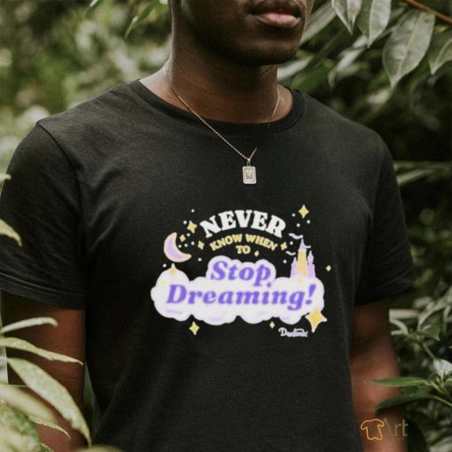 Official Mcelroy Merch Never Know When To Stop Dreaming Shirt,