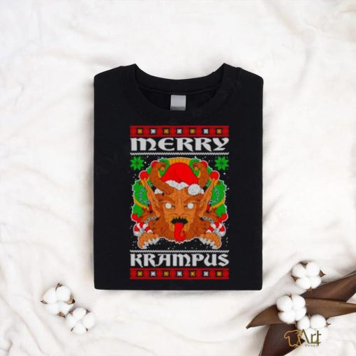 Official Merry Krampus Santa Folklore Figure Horror Ugly Christmas T Shirt