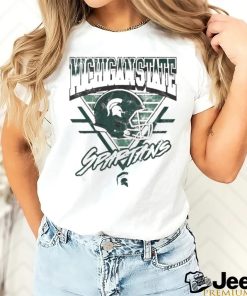 Official Michigan State Spartans Helmet Triangle Vintage T Shirt