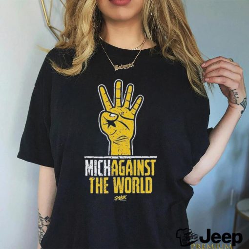 Official Michigan T Shirt Michagainst The World Michigan Against the World T Shirt