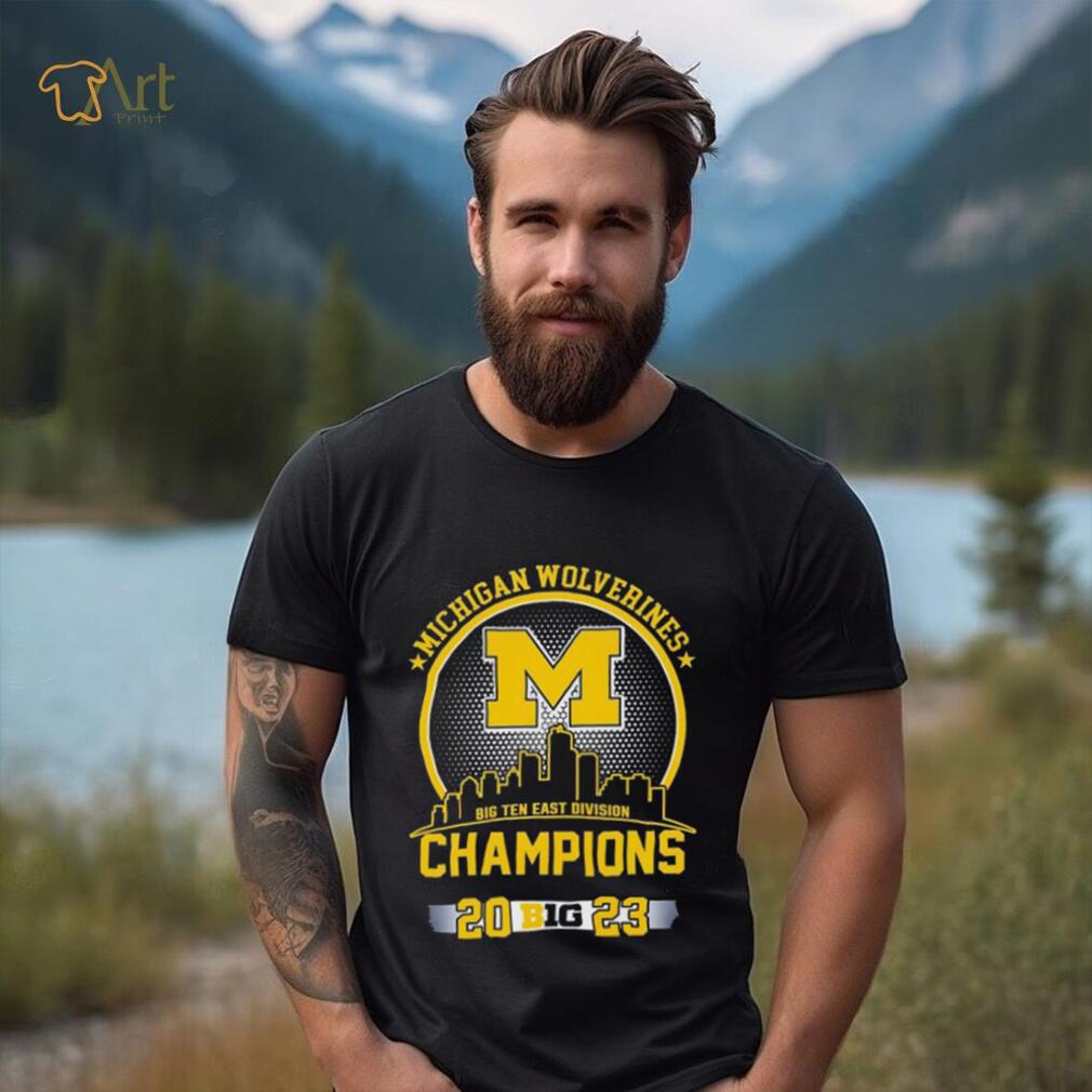 Official Michigan Wolverines 2023 Big Ten East Division Champions Skyline Shirt