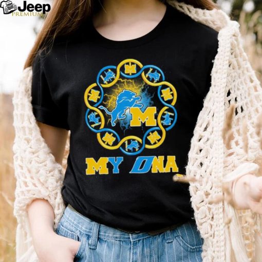 Official Michigan Wolverines And Detroit Lions My DNA Shirt