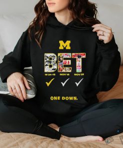 Official Michigan Wolverines Logo Bet One Down Sports Shirt