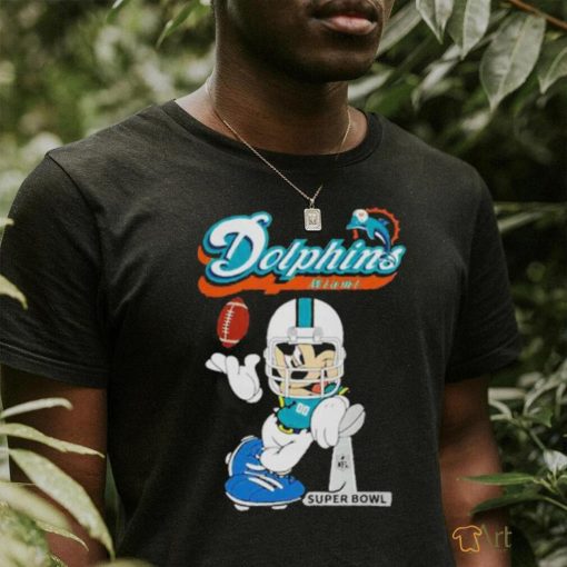 Official Mickey Mouse X Miami Dolphins Disney Inspired Super Bowl Football T Shirt