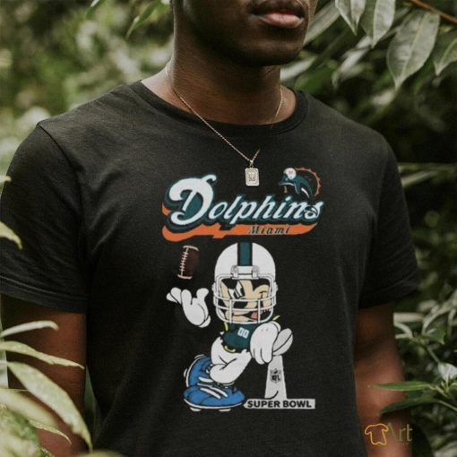 Official Mickey Mouse x Miami Dolphins Disney Inspired Super Bowl Football t shirt