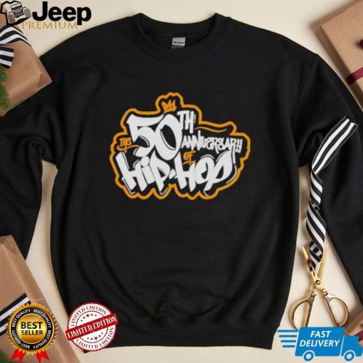 Official Mitchell & Ness Unisex 50th Anniversary of Hip Hop Logo T Shirt