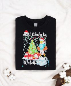 Official Most likely to watch philadelphia eagles Christmas T shirt