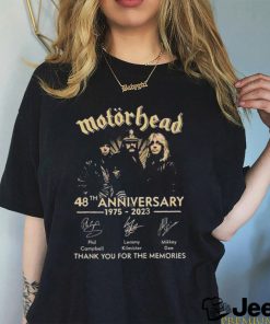 Official Motorhead 48th anniversary 1975 2023 thank you for the memories signatures Shirt