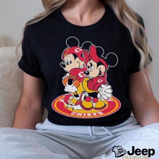 Official NFL Kansas city Chiefs mickey and minnie T shirt