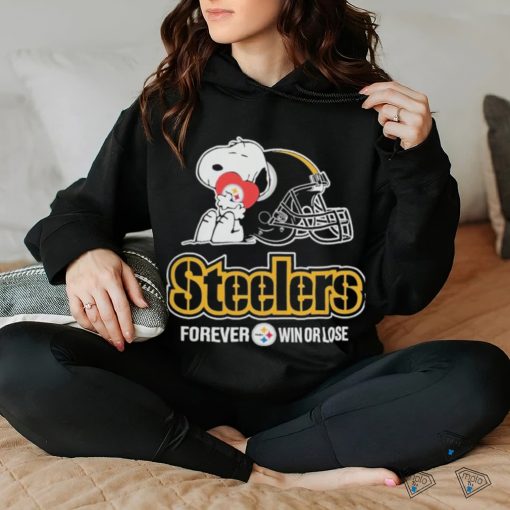 Official NFL The Peanuts Movie Snoopy Forever Win Or Lose Football Pittsburgh Steelers Shirt