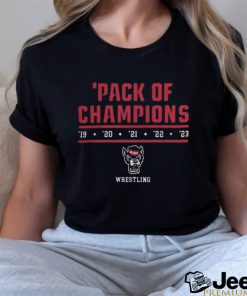 Official Ncaa nc state wolfpack wrestling pack of champions Shirt