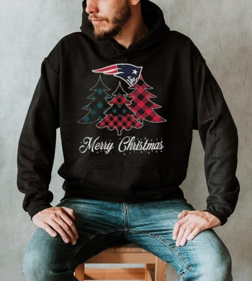 Official New England Patriots Merry Christmas Tree Football Team Shirt