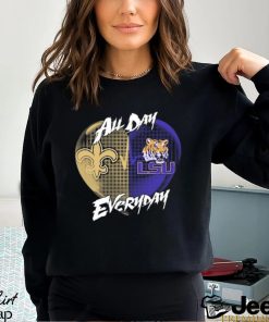 Official New Orleans Saints and LSU Tigers All day Everyday shirt