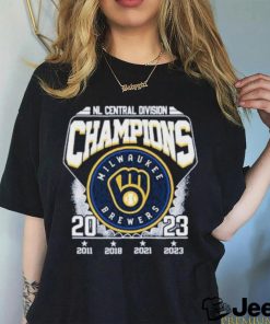 Official Nl central divison champions milwaukee brewers 2011 2018 2021 2023 shirt