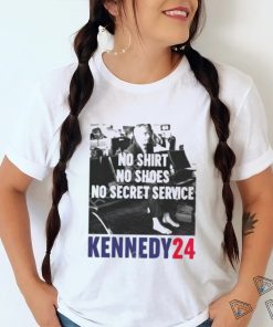 Official No shirt no shoes no secret service kennedy24 T shirt