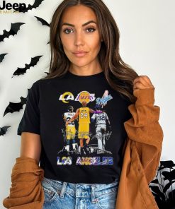 Official Official Los Angeles Sports Teams Marshall Faulk Kobe Bryant And Sandy Koufax Signatures Shirt