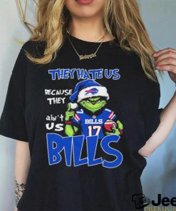 Official Official The Grinch Christmas They Hate Us Because Ain’t Us Buffalo Bills Football Shirt