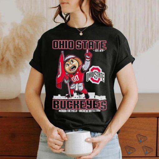 Official Ohio State Est 1870 Buckeyes Across The Field Buckeye Battle Cry Shirt