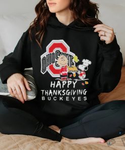 Official Ohio state buckeyes Charlie brown and Snoopy happy thanksgiving T shirt