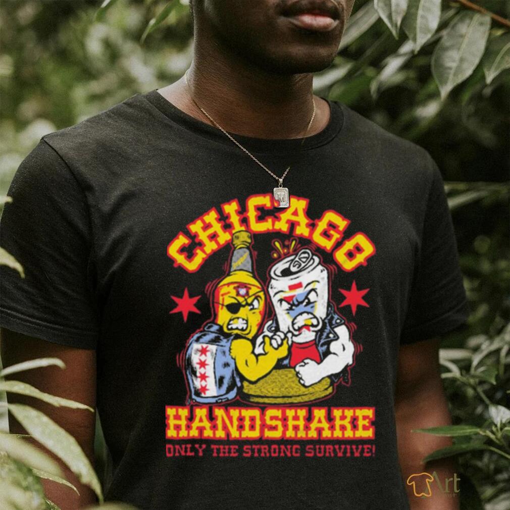 Chicago Handshake Beer Can Glass