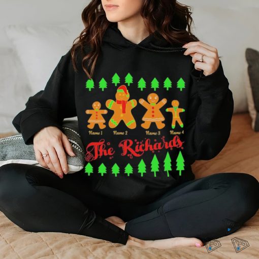 Official Personalised The Gingerbread Family Christmas Tee Shirt