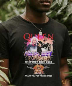 Official Queen Adam Lambert rhapsody tour 2023 Thank You For The Memories Signatures Shirt