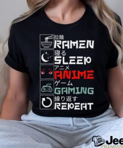 Official Ramen Sleepy Anime Gaming Repeat Shirt