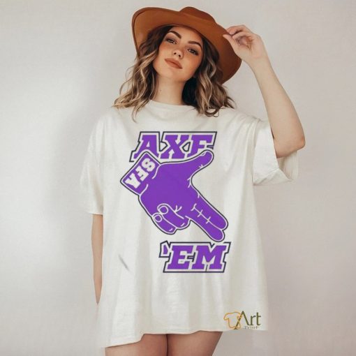 Official SFA Lumberjack Football Raise The Axe Axe Em Logo T Shirt