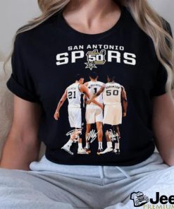 Official San Antonio Spurs Duncan And Wembanyama And Robinson Signature T Shirt