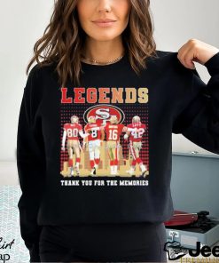 Official San Francisco 49ers Legend players thank you for the memories signatures shirt