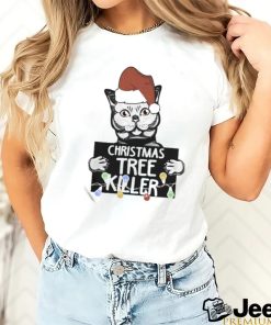 Official Santa Black Cat Christmas Tree Killer Mugshot Shirt