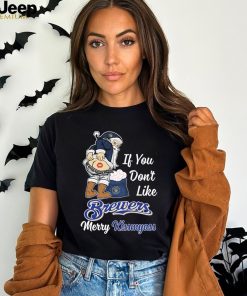 Official Santa Claus If You Don’t Like Milwaukee Brewers Merry Kissmyass Shirt