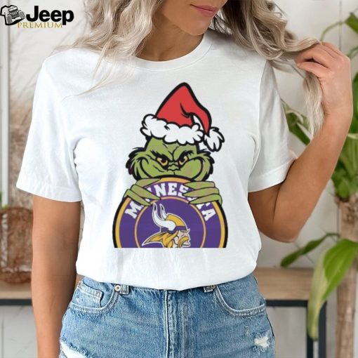 Official Santa Grinch Minnesota Vikings Circle Logo NFL 2023 Shirt