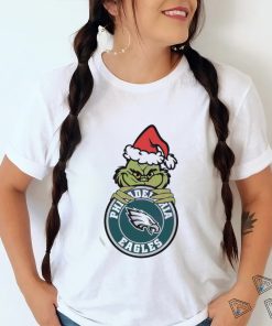 Official Santa Grinch Philadelphia Eagles Circle Logo NFL 2023 T Shirt