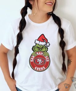 Official Santa Grinch San Francisco 49ers Circle Logo NFL 2023 T Shirt