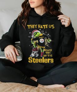 Official Santa Grinch Stomp On Teams NFL They Hate Us Because They Ain’t Us Pittsburgh Steelers Shirt