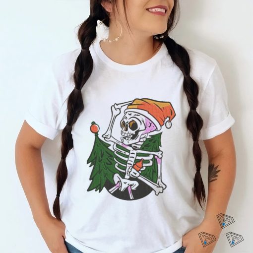 Official Santa Skeleton Chibi Merry Christmas Tree 2023 Shirt