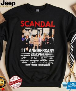 Official Scandal 11st Anniversary 2012 2023 Thank You For The Memories signatures shirt