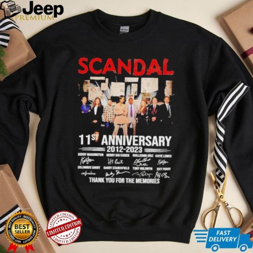 Official Scandal 11st Anniversary 2012 2023 Thank You For The Memories signatures shirt