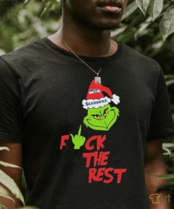 Official Seattle Seahawks Santa Grinch F The Rest T shirt