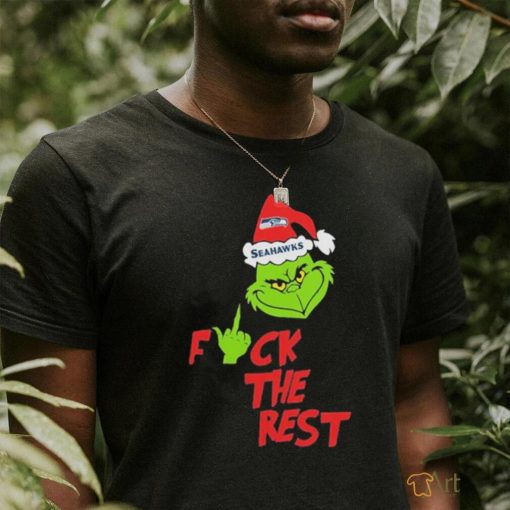 Official Seattle Seahawks Santa Grinch F The Rest T shirt