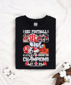 Official Sec Football 2023 Alabama crimson tide champions mascot t shirt