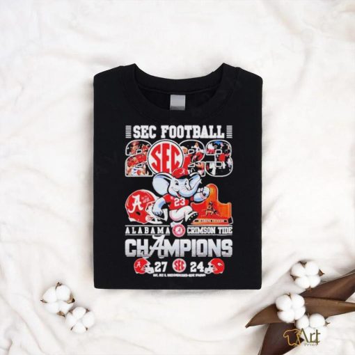 Official Sec Football 2023 Alabama crimson tide champions mascot t shirt