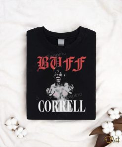 Official Shoppe Merch Buff Correll Screaming Buff Correll Long Sleeved T Shirt