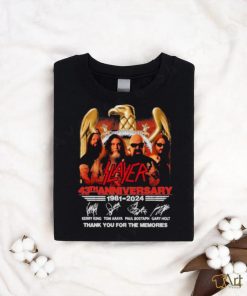 Official Slayer 43th Anniverasry 1981 – 2024 Thank You For The Memories T Shirt