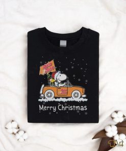 Official Snoopy And Woodstock Driving Car Auto Zone Christmas 2023 Shirt