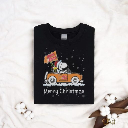 Official Snoopy And Woodstock Driving Car Auto Zone Christmas 2023 Shirt