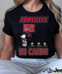 Official Snoopy And Woodstock Louisville Go Cards Flag T shirt